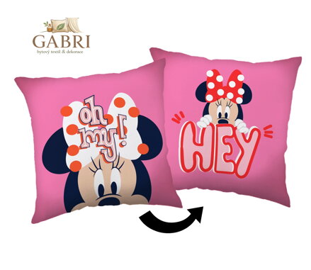Jerry Fabrics Polštářek Minnie Hey 40x40 cm