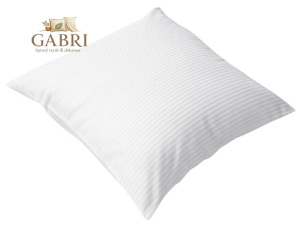 Povlak na polštář atlas grádl bílý proužek 0,4 cm