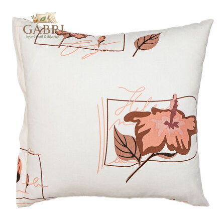 Povlak na polštář bavlna Ibišek banánový