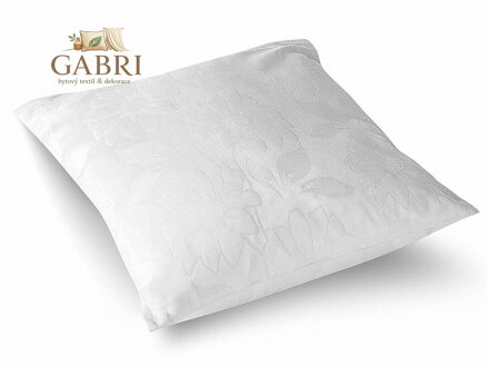 Povlak na polštář damašek Jiřiny bílé