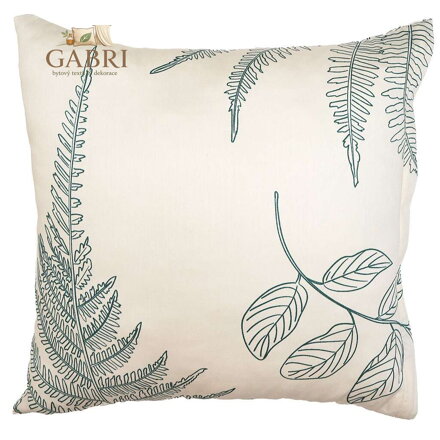 Povlak na polštář satén Kapradí banán