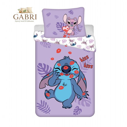 Jerry Fabrics Povlečení Lilo a Stitch Kiss 140x200, 70x90 cm