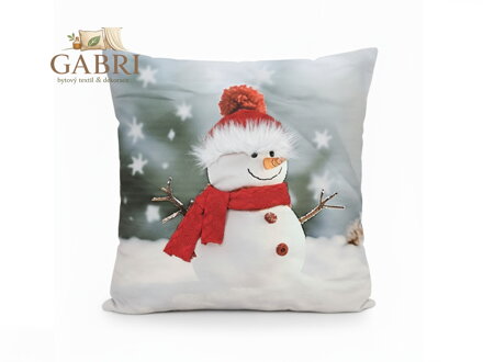 Forbyt Vánoční povlak Sněhulák 3D CYHA7373M 40x40 cm