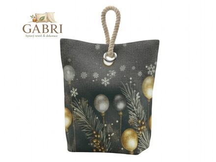 Forbyt Vánoční dveřní zarážka Jehličí a baňky CYH5918C 22x23 cm