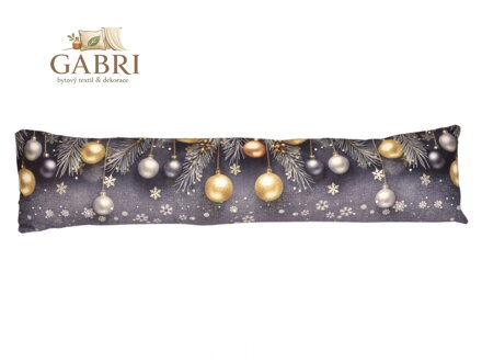 Forbyt Vánoční svítící dekorace okenní polštář Jehličí a baňky CYH5918C 20x85 cm