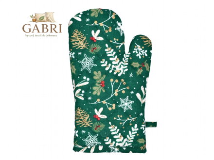 Vánoční kuchyňská chňapka 1 ks Větvičky 25800 18x28 cm