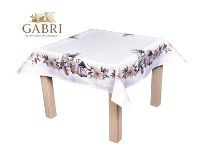 Vánoční ubrus Skřítek s lucernou CYH6060C 85x85 cm