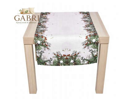 Vánoční ubrus Cesmína CYH6024GC 40x140 cm