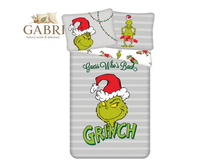 Povlečení Grinch Guess Who is back 140x200, 70x90 cm