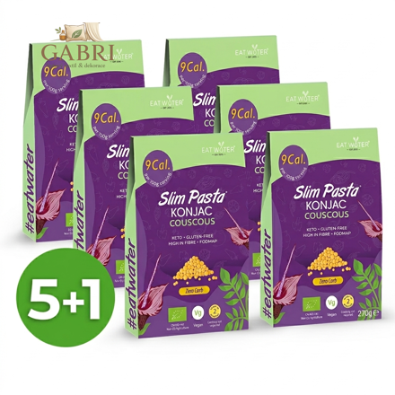 Výhodný balíček konjakového kuskusu Slim Pasta v nálevu 5+1 zdarma