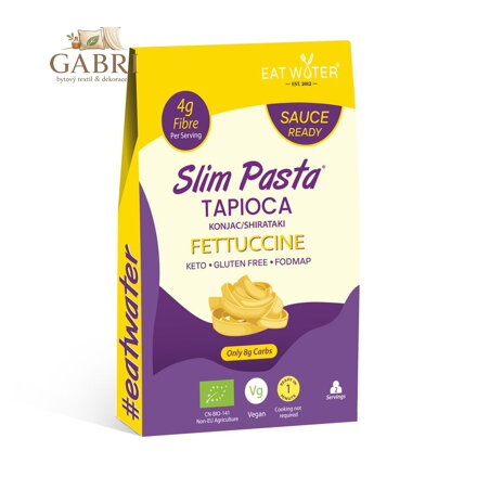 Těstoviny z tapioky a konjaku ve tvaru fettuccine bez nálevu BIO 200 g (23 kcal, 8 g sacharidů)