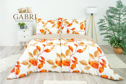 Ložní povlečení bavlněné Stanex podzim (LS239), 140 x 220 + 90 x 70, Zip