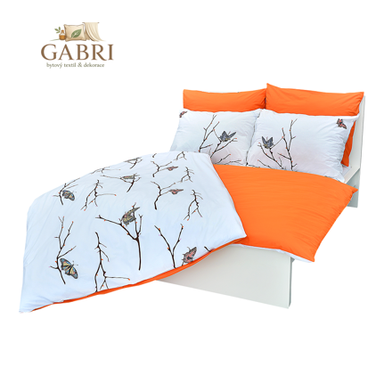 Ložní povlečení bavlněné Stanex jarní variace (LS161), 140 x 220 + 90 x 70, Knoflíkové