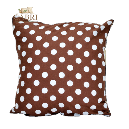 Povlak na polštář bavlněný Stanex puntík čokoláda-smetana (LS145), 40 x 40 cm, Knoflíkové