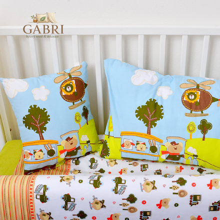 Dětský povlak na polštář bavlněný Stanex medvídek (LS321), 40 x 40 cm, Knoflíkové