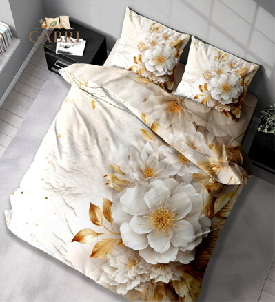 Francouzské ložní povlečení bavlněný satén Stanex Gloria (LS406), 200 x 220 + 2ks 90 x 70, Zip