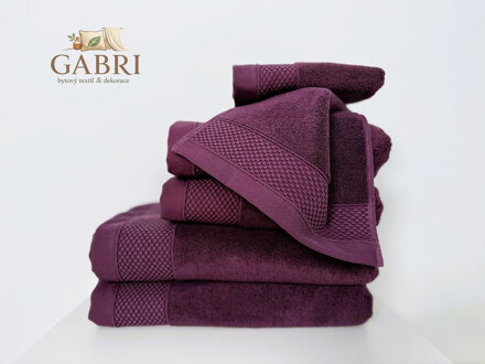 Mikrobavlna osuška Stanex - HARMONY 70 x 140 TMAVĚ FIALOVÁ