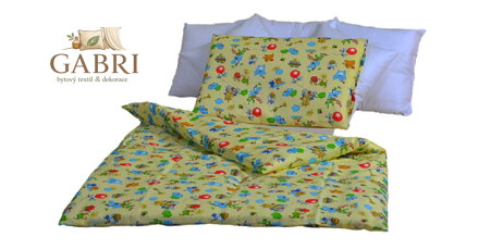 Dětské ložní povlečení bavlněné Stanex balónky žluté (LS304), 135 x 90 + 45 x 65, Knoflíkové