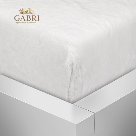 Mikroflanelové napínací prostěradlo bílé 180 x 200