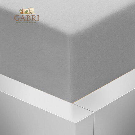 Jersey napínací prostěradlo Stanex - světle šedé, 140 x 200