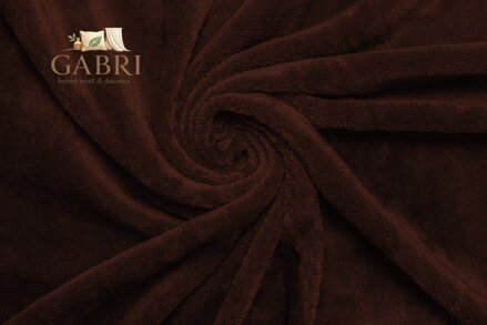 Mikroflanel napínací prostěradlo - čokoládové, 180 x 200