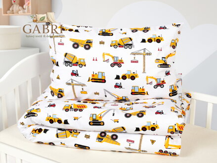 Dětské ložní povlečení bavlněné Stanex jeřáb (LS395), 135 x 90 + 40 x 60, Zip
