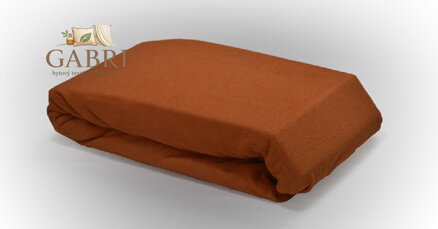 Froté napínací prostěradlo Stanex - cihlové, 180 x 200