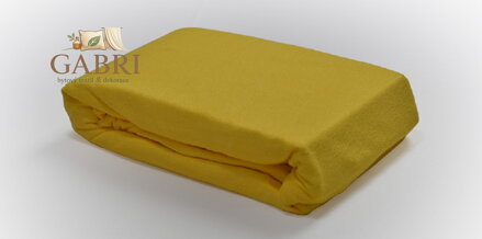 Froté napínací prostěradlo Stanex - žluté, 200 x 200