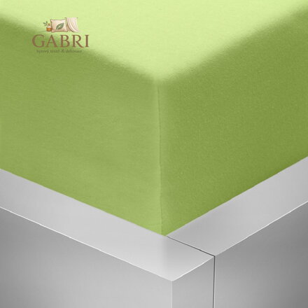 Jersey napínací prostěradlo Stanex - zelené jablko, 200 x 220