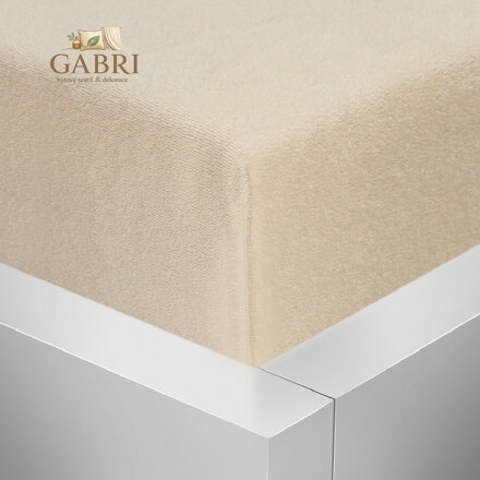 Froté napínací prostěradlo Stanex - smetanové, 200 x 220