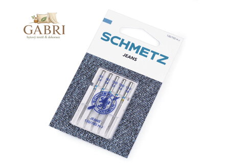Strojové jehly Jeans 90; 100; 110 sdružené Schmetz na kartě