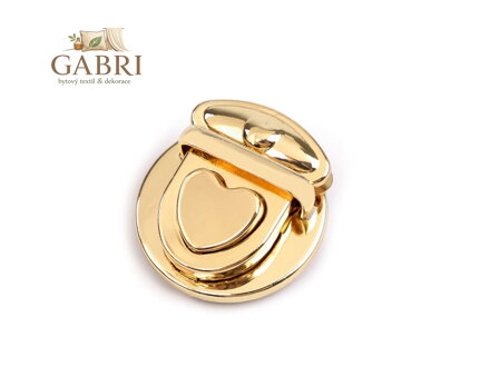 Sada zapínání na kabelku 30x32 mm srdce