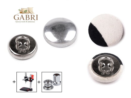 Knoflík na potahování celokovový velikost 24"