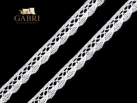 Bavlněná krajka šíře 10 mm paličkovaná