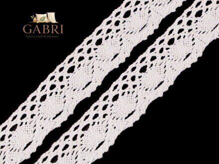 Bavlněná krajka šíře 40 mm paličkovaná