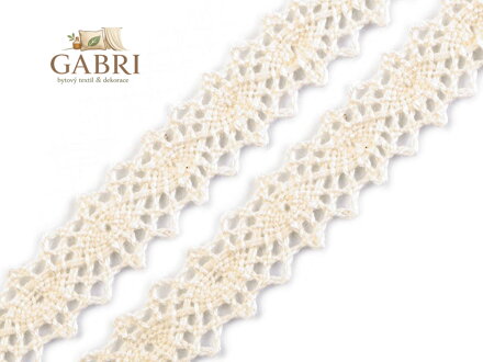 Krajka / vsadka paličkovaná šíře 12 mm