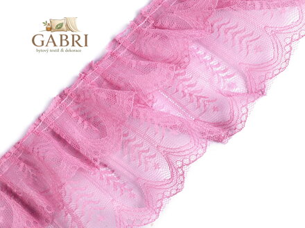 Silonová krajka / volánek šíře 85 mm řasená