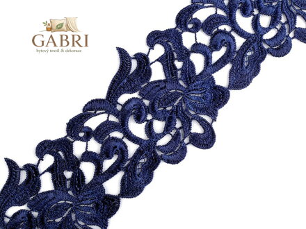 Vyšívaná krajka šíře 70 mm, 75 mm