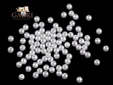 Plastové voskové korálky / perly Glance Ø4 mm