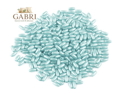 Plastové voskové korálky / perly Glance rýže 3x6 mm