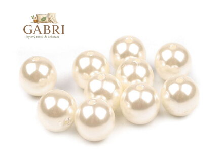 Plastové voskové korálky / perly Glance Ø12 mm