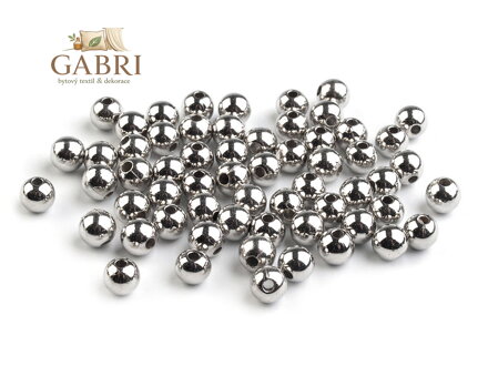 Plastové voskové korálky / perly Glance Metalic Ø6 mm