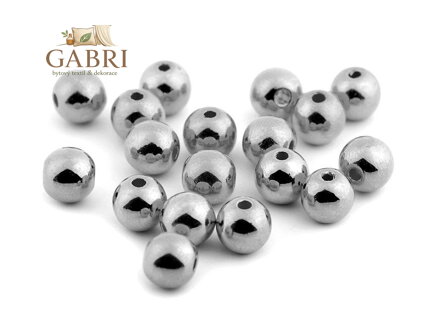 Plastové voskové korálky / perly Glance Metalic Ø8 mm