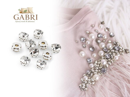 Našívací šatony / štras v pouzdře / kotlíku