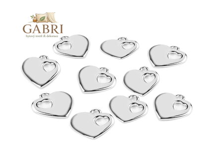 Přívěsek srdce 24x24 mm