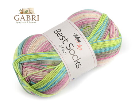 Pletací příze Best Socks samovzorovací / ponožkovka 100 g
