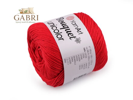 Bavlněná pletací příze Bouquet Unicolor 100 g