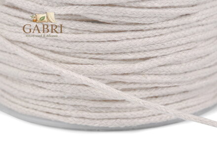 Oděvní šňůra / bavlněná příze / knot Ø2 mm splétaná