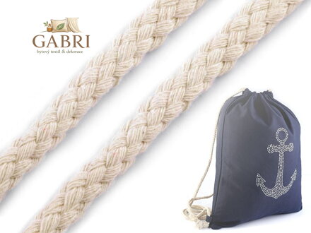 Oděvní šňůra na vak Ø10 -12 mm splétaná