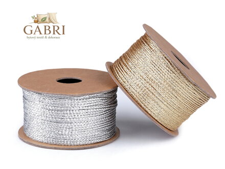 Lurexová šňůrka plochá / provázek šíře 1,2 mm vánoční